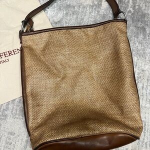 Brown and Tan Hobo Bag